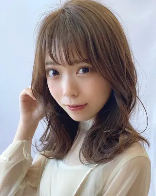 セミロング 🧡くびれヘア/前髪 顔周り🧡久原結衣のヘアスタイル