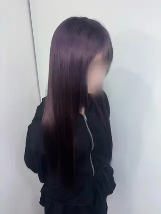 ロング カラー ギミックパシャ所属・みゆ/ケア ブリーチ/ハイトーンのヘアスタイル