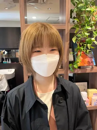 ミディアム カラー dogstar小林諒 レイヤー/パーマのヘアスタイル