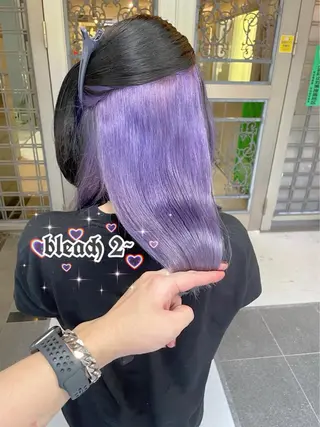 ロング 🩶 ピンクカラー/ ブロンド🩶くるみのヘアスタイル