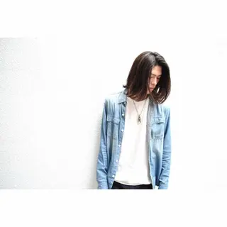 ロング メンズ 嶋佐 昌大 シマサマオのヘアスタイル