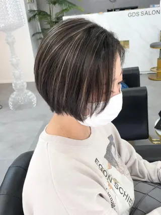 ショート senjyu GINZA所属・バレイヤージュ/ハイ ライト/庄司鉄平のヘアスタイル