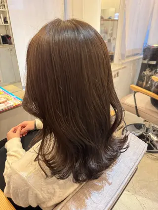 ミディアム カラー 髪質改善✨️透明感カ ラー✧*。山下さいみのヘアスタイル