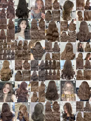 ロング カラー 顔まわりの神様✨ 透明感カラー藤嶋秀幸のヘアスタイル