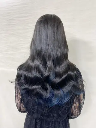 セミロング カラー ヘアアレンジ 髪質改善【縮毛矯正】 美髪ボブを量産する人のヘアスタイル