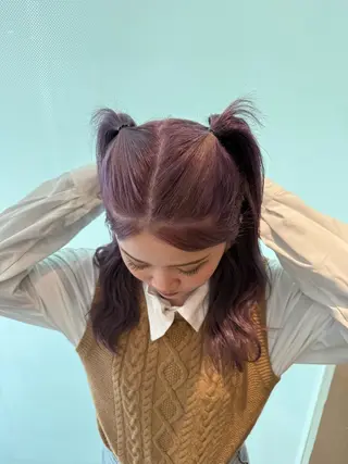 セミロング hair make　chou-chou所属・🩶ベージュ🩶/ カラー/RIOのヘアスタイル