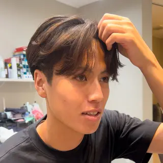 ショート パーマ ダウンパーマ/ 韓流ヘア/下栃棚渚のヘアスタイル