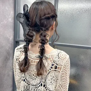 セミロング ヘアアレンジ SHANTi 飯塚 ヘアセット/髪質改善のヘアスタイル