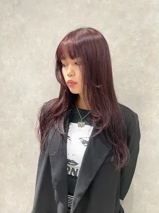 ロング カラー つちくら あみのヘアスタイル