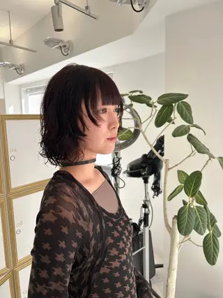 ミディアム カラー 🍓似合わせカット× パーマ／矢木🍓のヘアスタイル