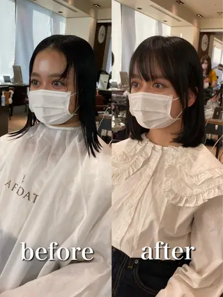 ミディアム 【1日2名様限定】 AFLOAT白川雄副のヘアスタイル