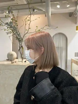ミディアム カラー 清水愛果/似合わせ カット/透明感カラーのヘアスタイル