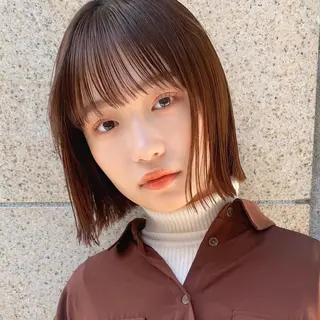 ショート カラー 🌱小顔ヘア/ボブ ミディアム/双葉🌱のヘアスタイル
