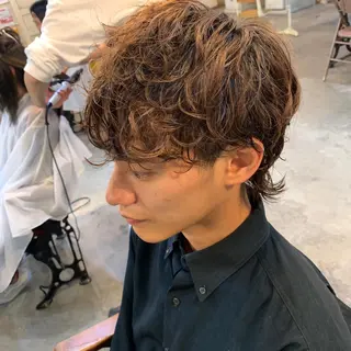 ショート カラー パーマ メンズ 口コミ高評価/パーマ Tetsu【テツ】のヘアスタイル