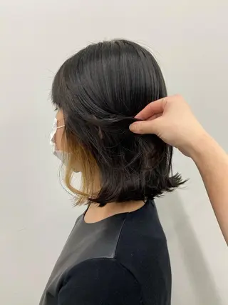 ミディアム カラー 🦄インナーカラー 🦄貫井彩花のヘアスタイル