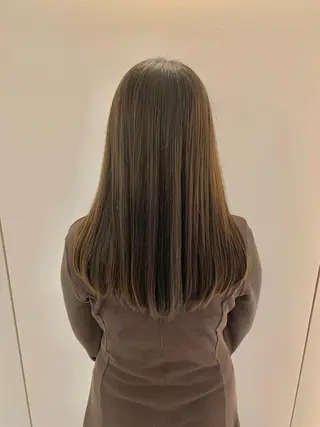 ロング カラー パーマ 縮毛矯正 髪質改善　鈴木のヘアスタイル