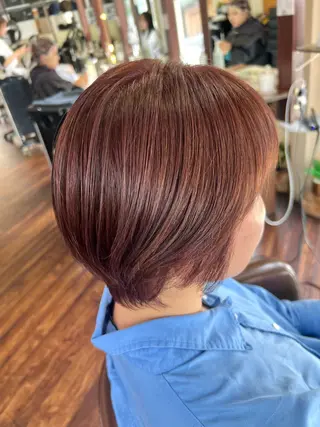 ショート カラー 福岡【髪質改善】 艶カラー/ MIHOのヘアスタイル