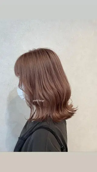 ミディアム カラー mareka/顔周り /透明感カラー🤍のヘアスタイル