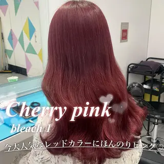 ロング カラー ガーリー♡女の子っぽ ヘア♡ピンクカラー♡のヘアスタイル