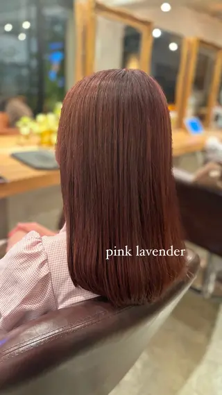 セミロング 髪質改善カラー ブラウン🤎YUMEのヘアスタイル