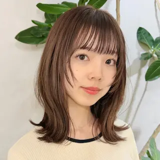 ミディアム カラー SAKI 新宿のヘアスタイル