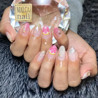 ショート カラー パーマ ヘアアレンジ キッズ ネイル マツエク・マツパ MALCAnail(マルカネイル)所属・荒木 莉奈のネイルデザイン