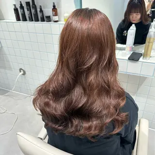 ロング パーマ soöze所属・sena/博多/ コテ巻き風パーマのヘアスタイル