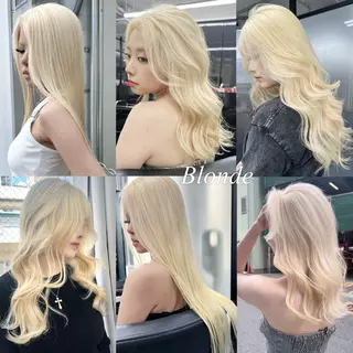 ロング カラー シールエクステ特化 ハイトーン、NANAのヘアスタイル