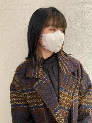 ミディアム カラー イシカワ エリナのヘアスタイル