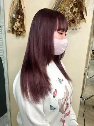 セミロング カラー 似合わせ/美髪カラー /カンナのヘアスタイル