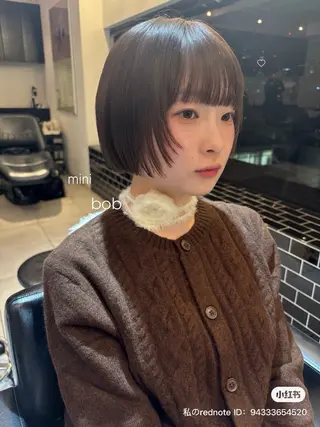 ショート riria/ボブ /ブラウンカラー🎀のヘアスタイル