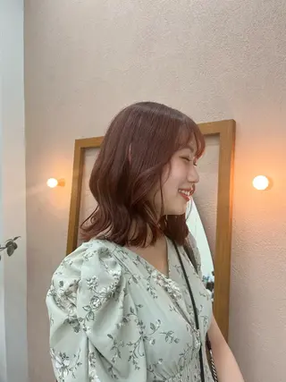 ミディアム カラー 透明感カラー🌼 沙奈のヘアスタイル