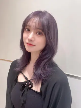 ミディアム カラー Toiro所属・🤎小顔レイヤー /ベージュ🤎友香のヘアスタイル