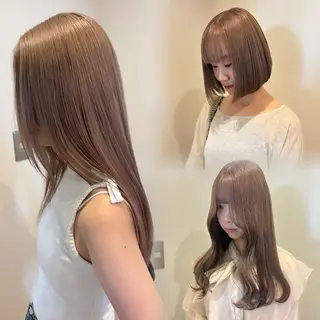 ロング カラー Megu/ベージュ/ 透明感カラーのヘアスタイル