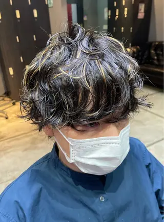 ショート パーマ メンズ メンズパーマ メンズカット/石川のヘアスタイル