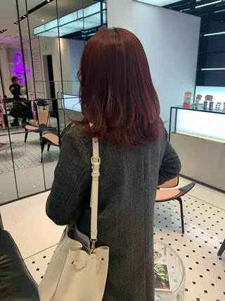 セミロング カラー ハッシュカット/ハイ トーン/MANAMIのヘアスタイル