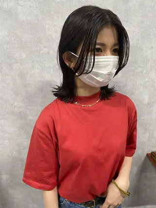 ミディアム C’LD hair  produce /シールドヘア所属・モテ髪/ボブ/ショー ト/アダチフウトのヘアスタイル