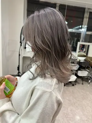ミディアム カラー ヘアアレンジ be flot所属・髪質改善/大阪守口市 🐣Ria‪🐣のヘアスタイル
