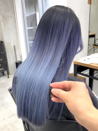 ロング カラー ヘアアレンジ 🧸艶々韓国ヘア 🧁mizunaのヘアスタイル