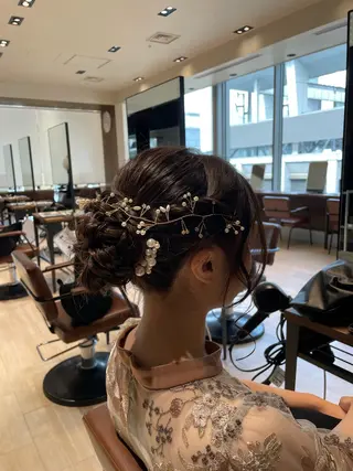 ヘアアレンジ 艶カラー/アレンジ/ はまぐちうみのヘアスタイル