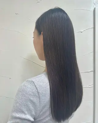 ロング パーマ 縮毛矯正+モテカラー 🎀✨MIHOのヘアスタイル