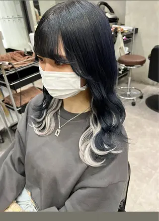 ミディアム 濱川響太レディース カットモデルのヘアスタイル