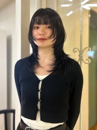 セミロング CIEL 難波店所属・🎀透明感/レイヤ ー/Kotona🎀のヘアスタイル