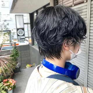 ショート パーマ ボブ/パーマ ミヒラケイタのヘアスタイル