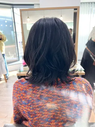 ミディアム パーマ/ハイライト 💙鶴岡　愛💙のヘアスタイル