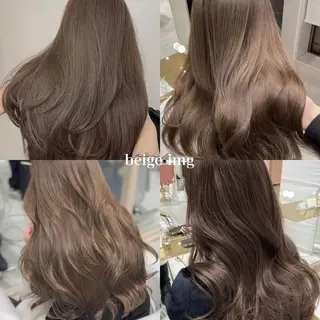 ミディアム カラー 山崎/ボブ縮毛矯正 レイヤー髪質改善のヘアスタイル