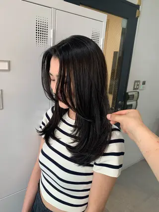 ロング カラー little 小濱彰太のヘアスタイル