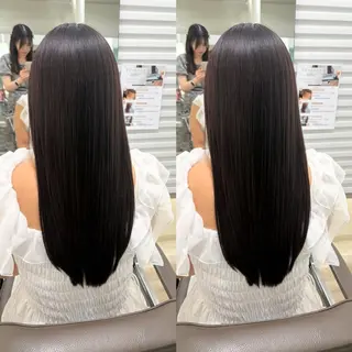 ロング 韓国風骨格カット 艶カラー🩶髙林夏美のヘアスタイル