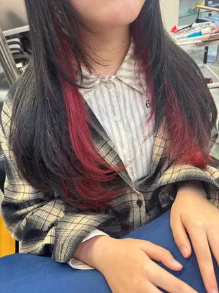 セミロング CHARA Chalone池袋店所属・髪質改善池袋𓊆 大士𓊇ダブルカラーのヘアスタイル