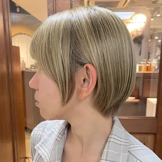 ショート カラー ヘアアレンジ maoブリーチ無し 似合わせカラーのヘアスタイル